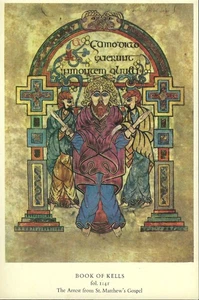Vintage Postcard, Book of Kells, The Arrest Of Christ, Painting, Art, unused - Picture 1 of 2
