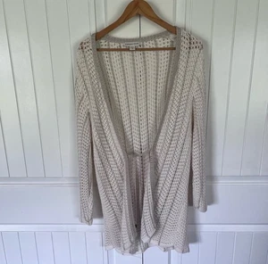 Coldwater Creek Beachy Mesh Open Knit Cardigan Size 1X (16-18) - Picture 1 of 6