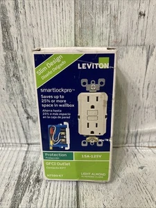Leviton 7599-KT 15A 125V GFCI Receptacle Outlet Light Almond Brand New - Picture 1 of 1
