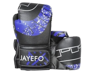 Jayefo kids boxing spar gloves blue  4 oz punching practice mma muay thai - Picture 1 of 5