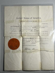 Original Vtg 1902 Certificate of Naturalization Providence RI - Picture 1 of 6