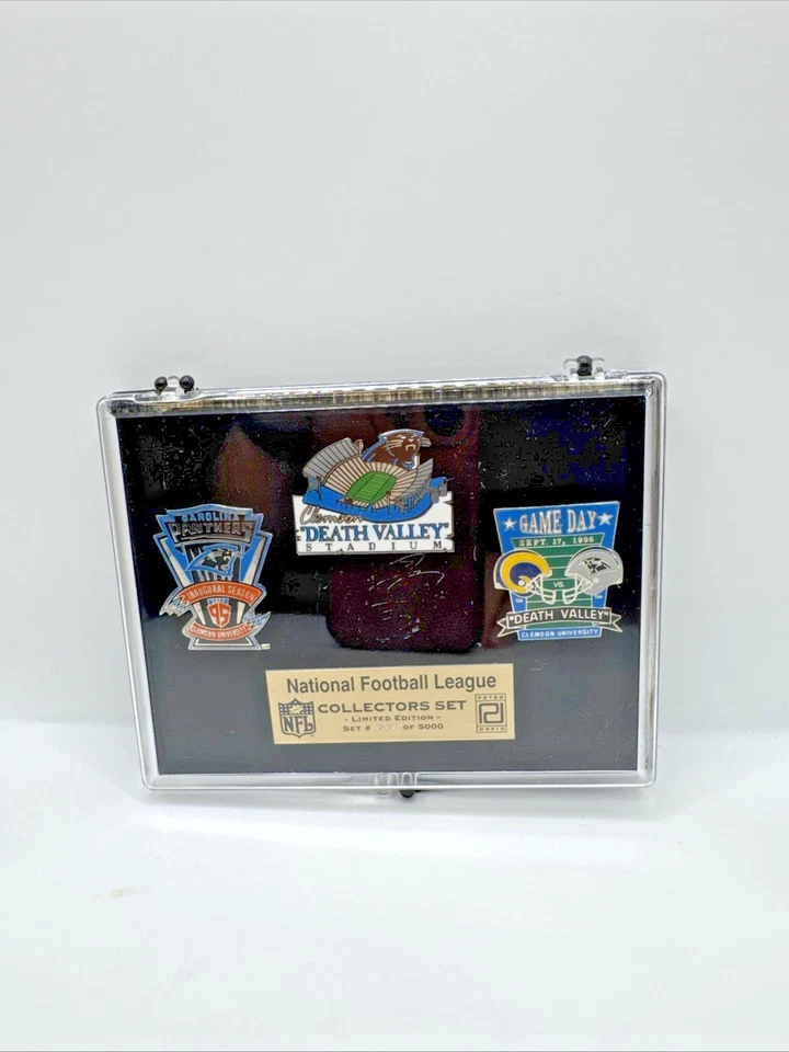 1995 Peter David Football Pin Set w/ Games At Clemson Stadium Death Valley - Image 1 of 4