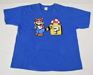 Vintage T-Shirt Nintendo Super Mario Brothers Gr. L/XL Y2k Blau Gildan um 2002 - Bild 1 von 9