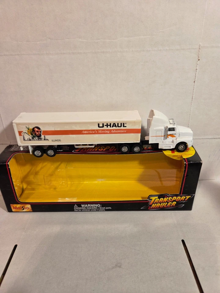 U-Haul Illinois Kenworth 2001 tractor/remolque. Maisto diecast y plástico escala 1/87 Foto 1 de 4