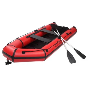 10FT PVC 330KG ADULT WATER ASSAULT BOAT RED BLACK - Picture 1 of 12