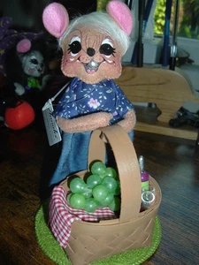 2021 Annalee ~ Vino - "Picnic Mouse" ~ 6" ~ #261121 ~ Nuovo con etichette - Foto 1 di 3