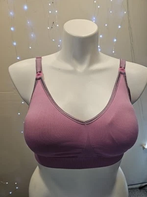 BRAVADO! Sujetador de maternidad y sin costuras para mujer DISEÑOS, ROSA/PÚRPURA L Foto 1 de 4