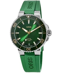 New Oris Aquis Date Automatic Green Men's Watch 01 400 7769 4127-07 4 22 77FC - Picture 1 of 4