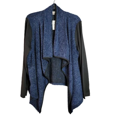 Dressbarn Roz & Ali Wool Sweater Jacket Plus Size 2X Blue Open Front NWT - Image 1 of 4