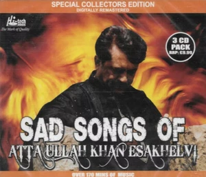 Sad Songs Of Atta Ullah Khan Esakhelvi - Pakistani CD 3 Disc Pack - Picture 1 of 2