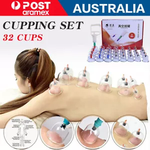 32pcs/Set Vacuum Cupping Cups Acupuncture Suction Massager Safety Relief Pain - Picture 1 of 9