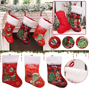 2024 The Grin-ch Christmas Stocking Candy Bag Christmas Decor Hanging Ornament - Picture 1 of 21