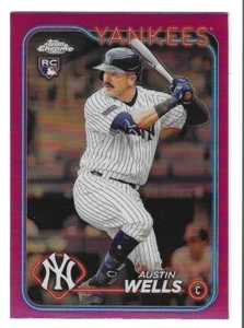 2024 Topps Chrome - Austin Wells #281 Pink Refractor (RC) - Picture 1 of 1