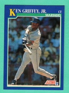 (1) KEN GRIFFEY JR  1991 SCORE # 2 MARINERS NM-MT   CARD (H8920)