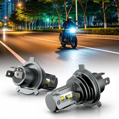 2x H4 9003 Bombillas LED Faros Para BMW Moto F650GS 2001-2007 Blanco Brillante Foto 1 de 4