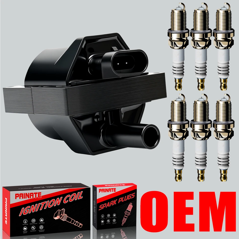 Brand OEM Ignition Coil & Iridium Spark Plug For Chevy GMC Safari 4.3L V6 DR49 - Image 1 of 4