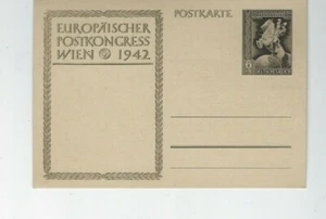 MiNr. 821 Deutsches Reich Europäischer Postkongress der Achsenmächte Postkarte - Picture 1 of 1