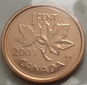 2003WP CANADA 1 ONE CENT STEEL PROOF LIKE MAGNETIC PENNY SEALED COIN - Picture 1 of 2