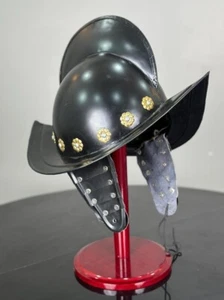 Spanischer Morion Conquistador Helm Spanisch 16.Jh. Mittelalter Rüstung geschwärzt - Bild 1 von 4