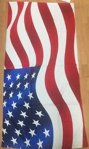 USA Flag 60” X 30” RWB Beach Pool Lake Towel - Picture 1 of 3
