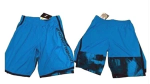 Under Armour Stunt 3.0 Boys Shorts NWT Sz Youth L QuicK Dry Blue 8" Inseam - Picture 1 of 4