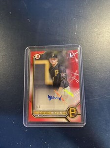 JACK CAREY 2022 Bowman Prospects Rookie RED PARALLEL AUTOGRAPH 2/5 Pirates