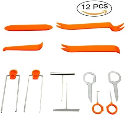 ROAD TOP 12 uds coche interior revestimiento herramienta palanca de montaje coche clips desmontaje set