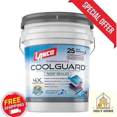 Coolguard Thermaflex 5 Gal. Insulating Elastomeric White Acrylic Roof Sealer