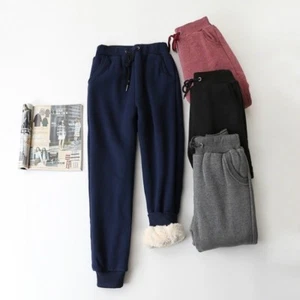 Women Sweatpants Fleece Jogger Pants Trousers Harem Casual Winter Drawstring New - Picture 1 of 16