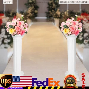 Columnas Triunfantes Clásicas 4 Pilares Romanos Blancos Duradero Boda Soporte Decorativo - Imagen 1 de 15