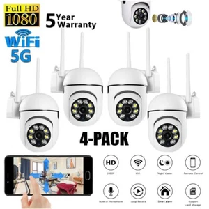 4-Pack Wireless 5G WiFi Security Camera System Smart Outdoor Night Vision 1080P - Picture 1 of 14