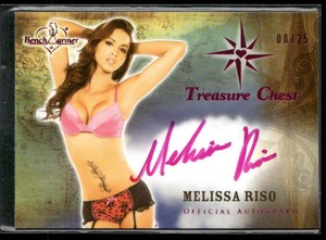 Melissa Riso 2013 Benchwarmer Treasure Chest Pink Auto /25