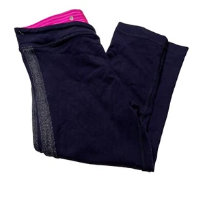Lululemon Strike Tight Crop Leggings Damen 4 Fischgrät Lila Pink Activewear - Bild 1 von 6