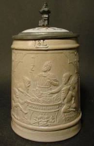 Jarra modelo / jarra de cerveza de un carnicero, siglo XIX Representación en relieve. d. Cerveceros - Imagen 1 de 5