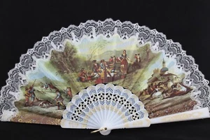 Antique Range Rods Scenes Francisco Goya Luncheon Hunter Ventimilla - Picture 1 of 8