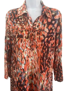 CAbi Shirt Dress M Fall Abstract Watercolor Stretch Jersey #374 Career - Picture 1 of 5