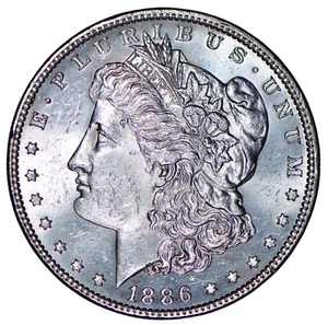 Dólar de plata Morgan 1886 ~ sin circular - Imagen 1 de 2