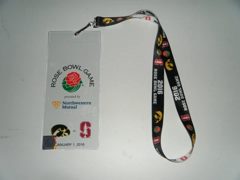 Stanford  Vs. Iowa 2 team  Ticket  Holder 2016  Rose Bowl  Lanyard Cover