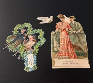 3er Set Vintage viktorianische geprägte Valentinstag Stanzformen - Bild 1 von 7