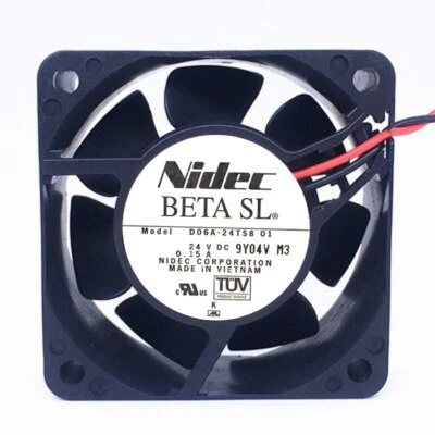 Nidec D06A-24TS8 24V 0.15A 6025 6cm 2pin ultra-quiet cooling fan - Image 1 of 4