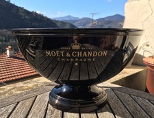 Moet E Chandon Secchiello Ghiaccio Nero In Peltro Ice bucket Refrigeratore