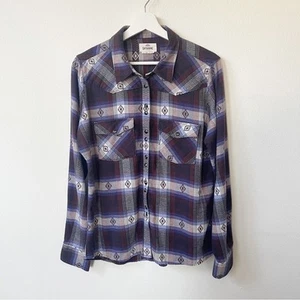 SHYANNE LIFE Plaid Western Flannel Shirt LARGE - Foto 1 di 7