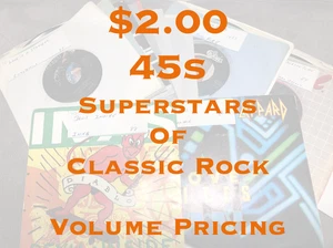 $2 45s - Superstars of Classic Rock - VG - NM Flat $5.00 Shipped - TS1 - Picture 1 of 246