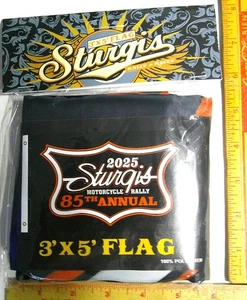 Sturgis 2025 Flagge "85th" Motorrad Rallye Sammler Banner 3x5 Neu in Verpackung - Bild 1 von 1