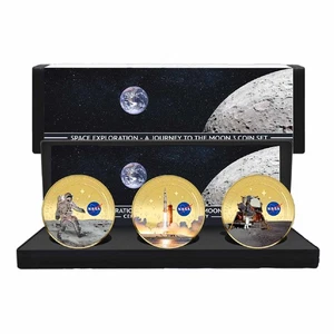 NASA Space Exploration Journey to the Moon Commemorative Gold Coin Box Set 2025 - Bild 1 von 7