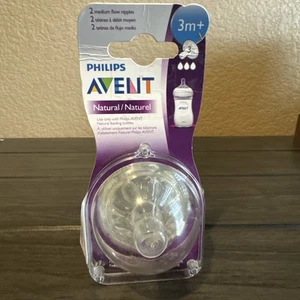 Philips AVENT capezzolo biberon naturale flusso medio capezzolo 3M+ nuovo - Foto 1 di 6