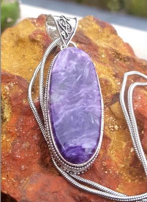 COLLAR COLGANTE CHAPADO EN PLATA CARAITA 60 X 20 X 12 MM CADENA 60 CM Foto 1 de 4