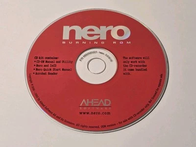 Nero Burning Rom Replacement CD Burning Software - Ahead Software - Image 1 of 2