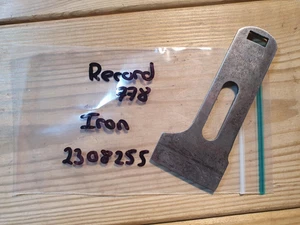 Vintage Record No 778 Rebate Plane Iron Woodworking Old Hand Tools Carpentry - Picture 1 of 1