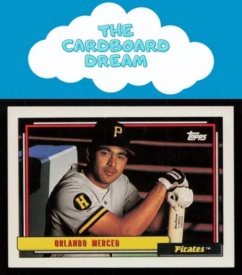 Orlando Merced 1992 Topps #637 Pittsburgh Pirates Baseball Card - Image 1 of 2